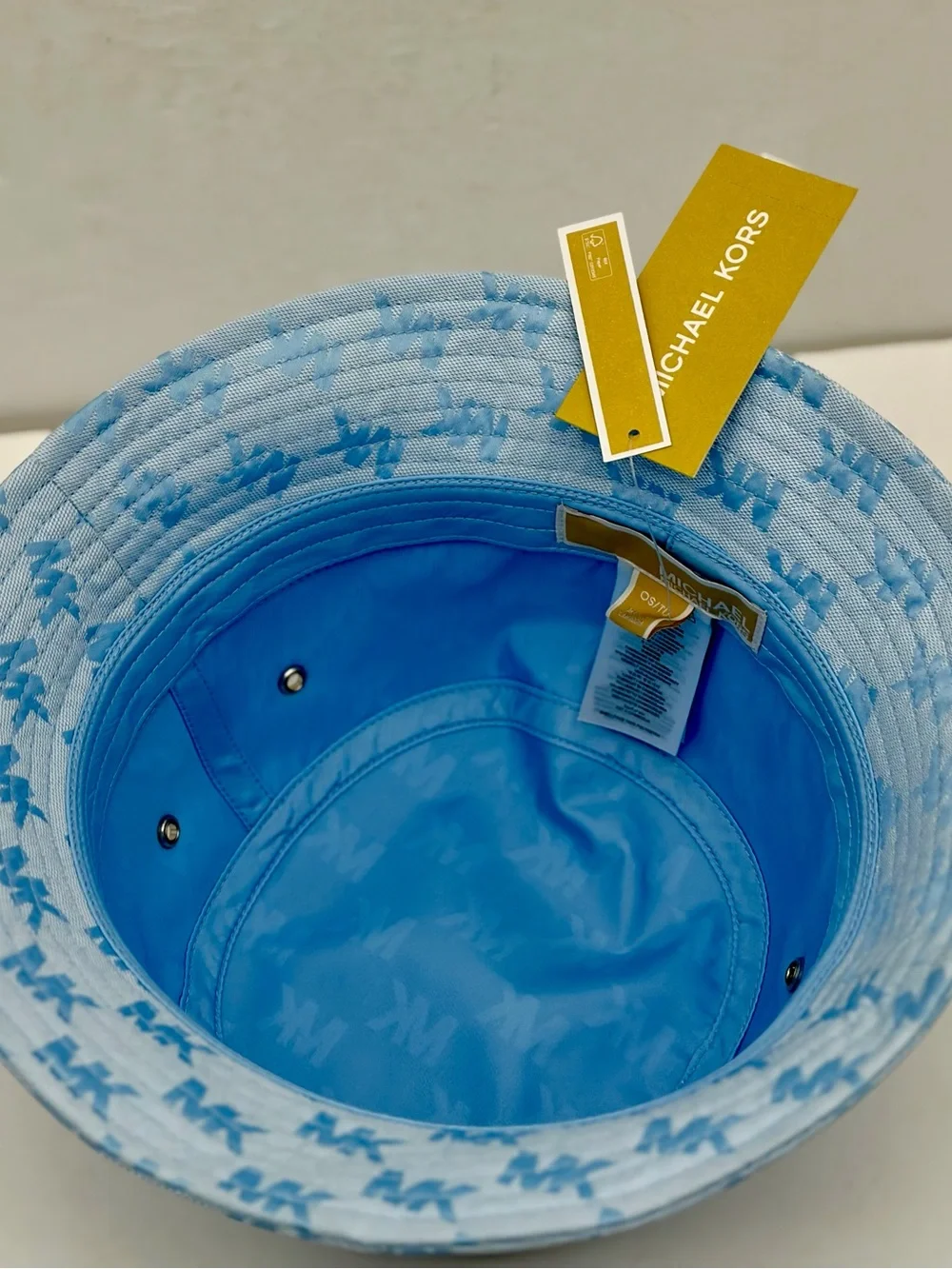 Michael Kors Blue MK Logo Bucket Hat
